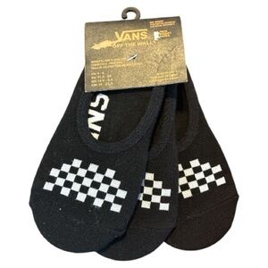 Vans girls Black No-Show 3 pk Socks, shoe size 1-6